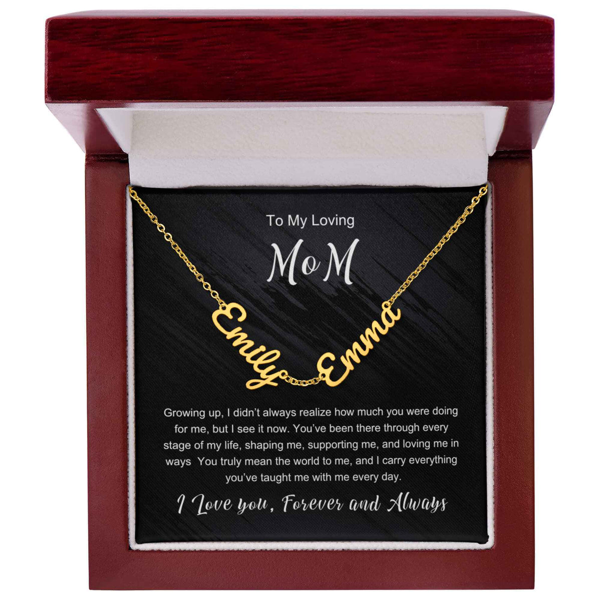 To My Loving Mom - Multiple Name Necklace