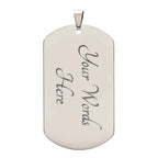 If I Did Anything Right personalized Luxury Graphic Dog Tag Necklace