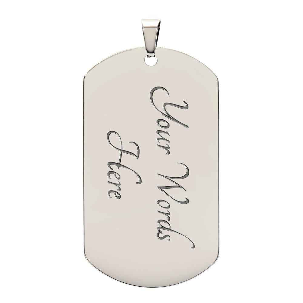 If I Did Anything Right personalized Luxury Graphic Dog Tag Necklace