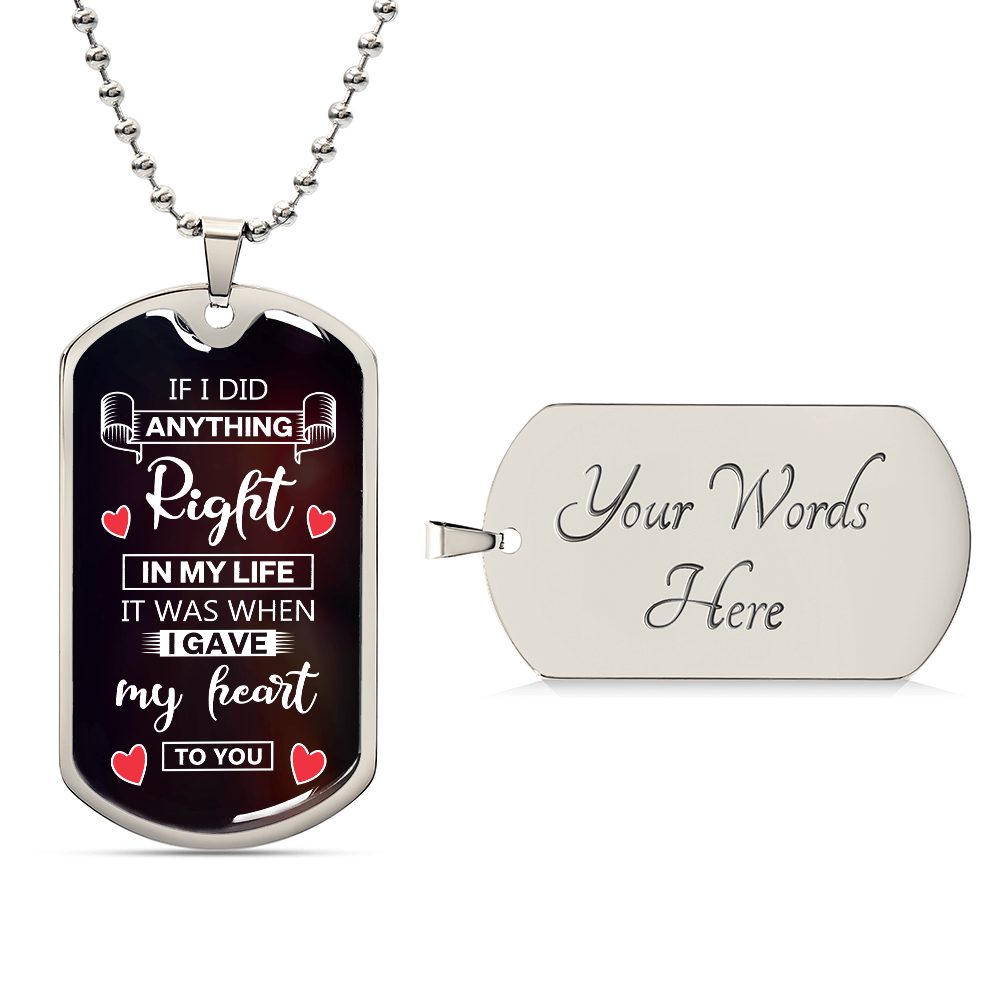 If I Did Anything Right personalized Luxury Graphic Dog Tag Necklace - Starshine Box