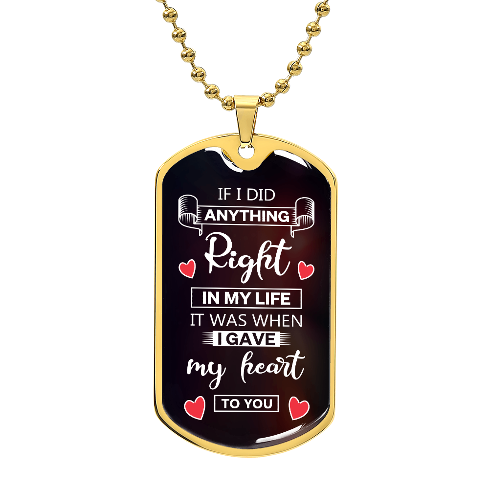 If I Did Anything Right personalized Luxury Graphic Dog Tag Necklace - Starshine Box