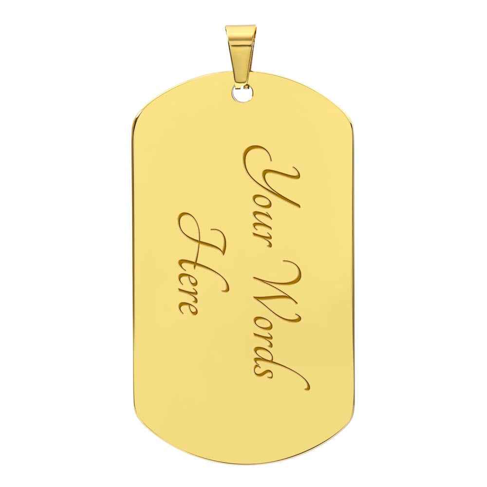 If I Did Anything Right personalized Luxury Graphic Dog Tag Necklace
