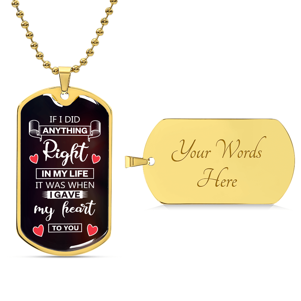 If I Did Anything Right personalized Luxury Graphic Dog Tag Necklace - Starshine Box