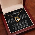 To My Soulmate I'll be with you forever Forever Love Necklace
