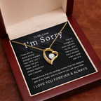 To My Love I'm Sorry There Are No Words Strong Enough Forever Love Necklace