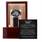 To My Handsome Man From The Moment You Walked Into My Life Men's Openwork Watch