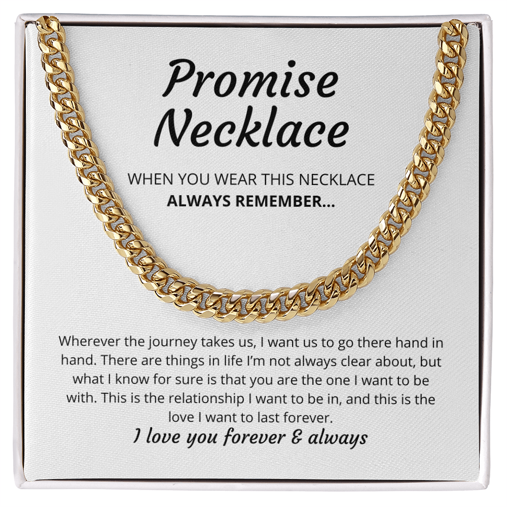 Promise Necklace Cuban Link Chain