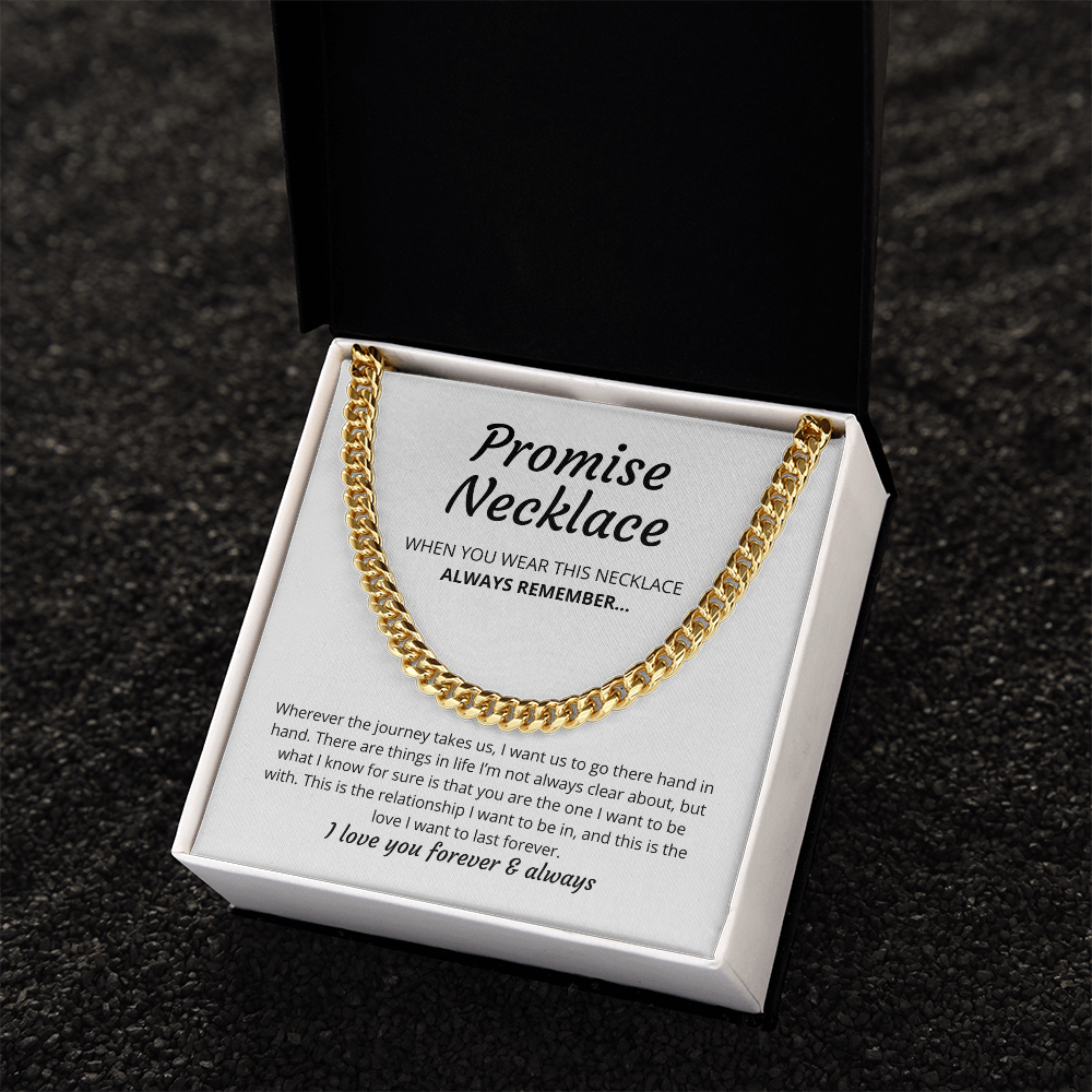 Promise Necklace Cuban Link Chain