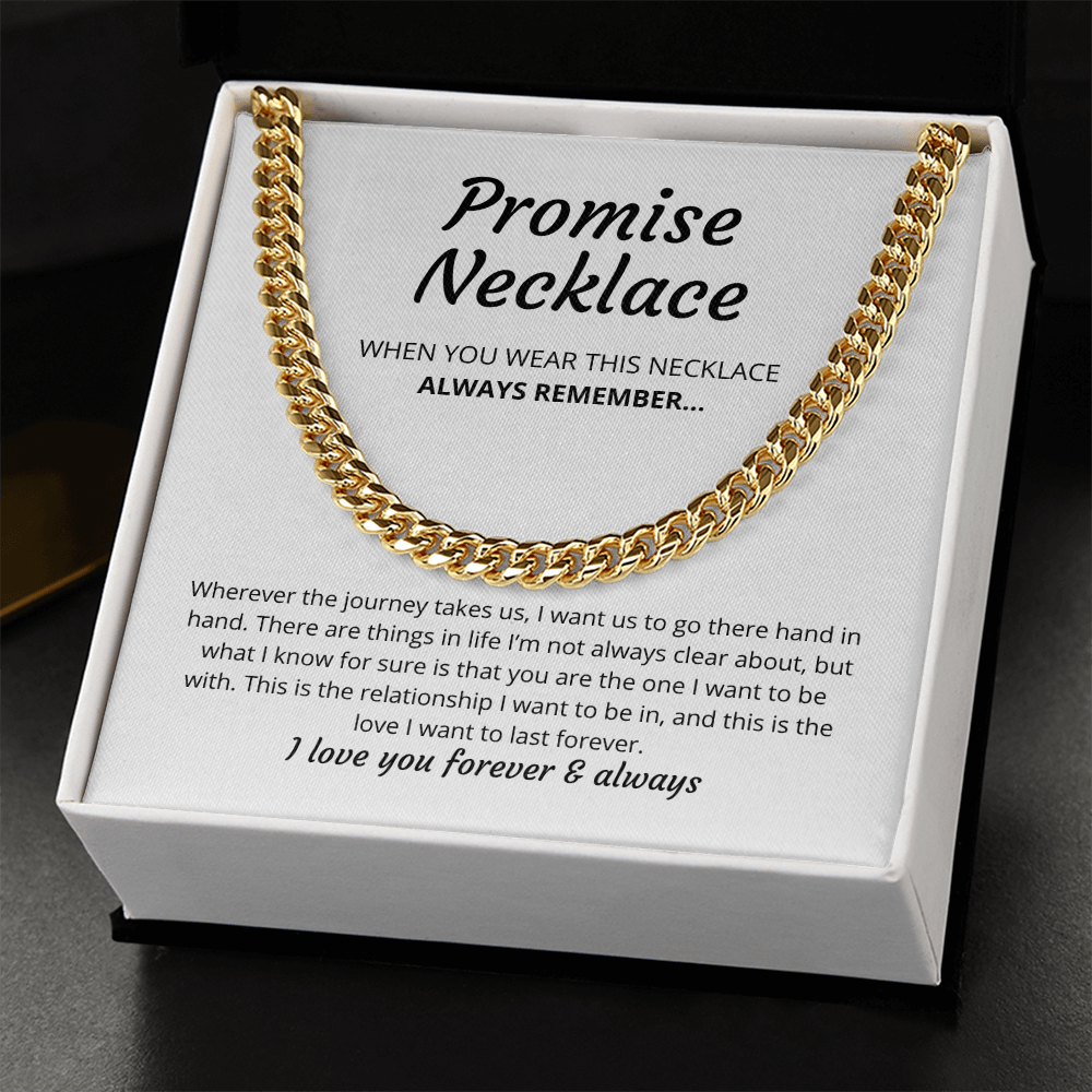 Promise Necklace Cuban Link Chain