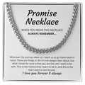 Promise Necklace Cuban Link Chain