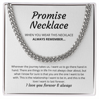 Promise Necklace Cuban Link Chain