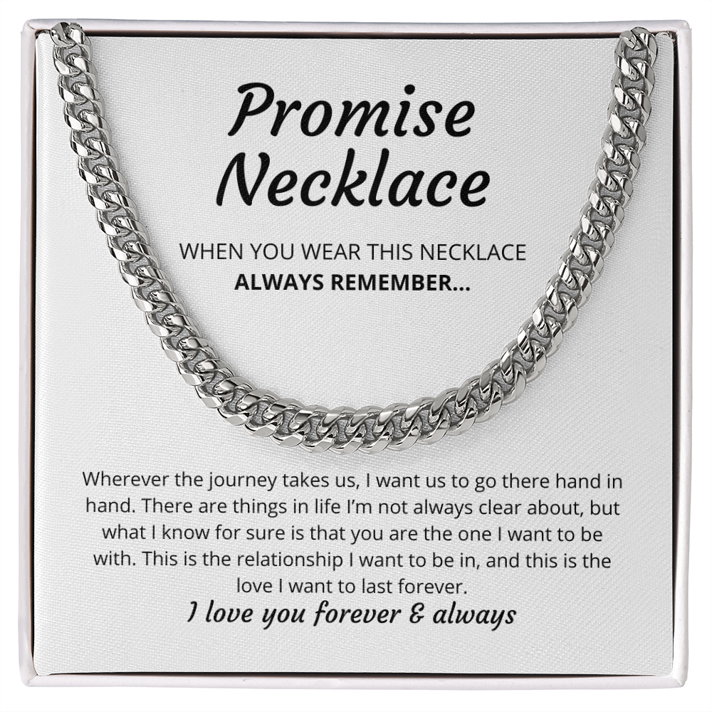 Promise Necklace Cuban Link Chain