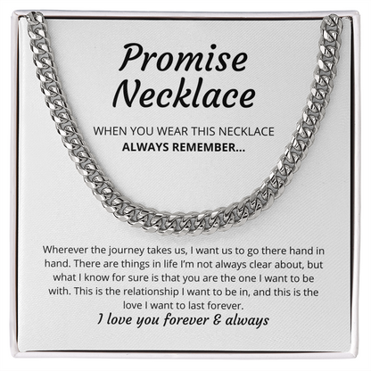 Promise Necklace Cuban Link Chain