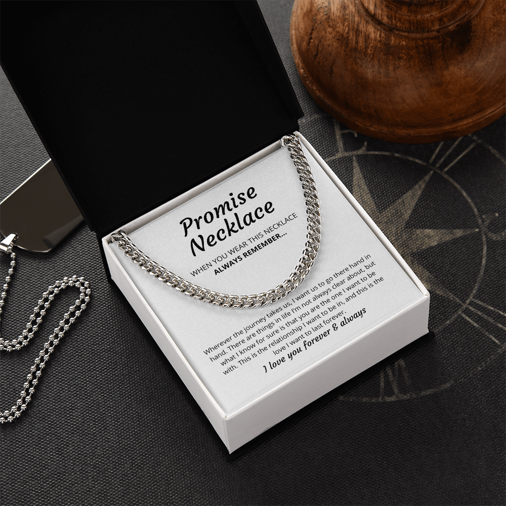 Promise Necklace Cuban Link Chain
