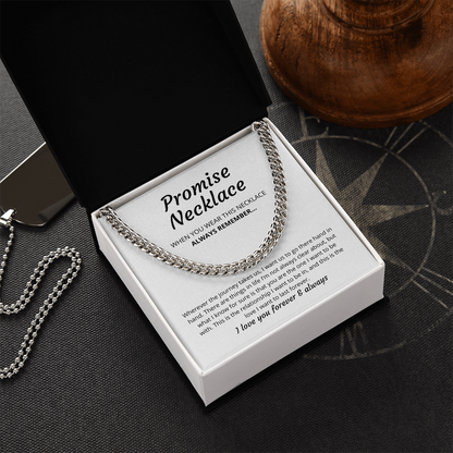 Promise Necklace Cuban Link Chain