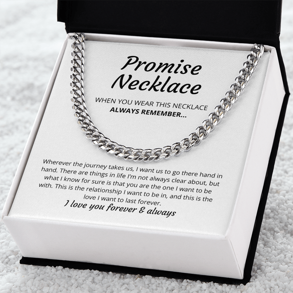 Promise Necklace Cuban Link Chain