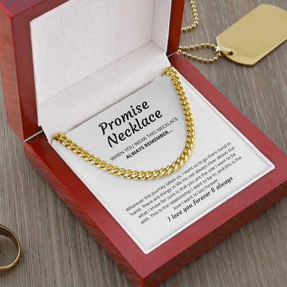 Promise Necklace Cuban Link Chain