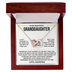 To My Beautiful Granddaughter I Love You Interlocking Hearts Necklace
