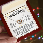 To My Beautiful Granddaughter I Love You Interlocking Hearts Necklace