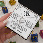 To My Wife I married you because I can't live without you Forever Love Necklace