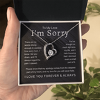 To My Love I'm Sorry There Are No Words Strong Enough Forever Love Necklace