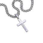 To My Dad From Son - Personalized Engraved Cross Necklace with Cuban Link Chain - Starshine Box