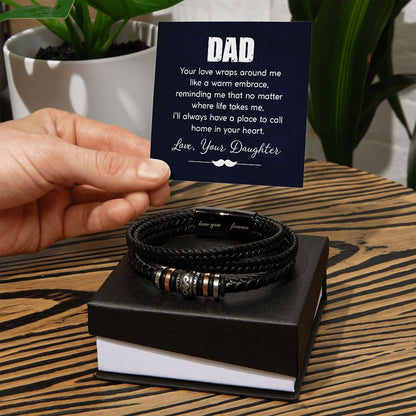 dad - your love wraps around me like a warm embrace Love You Forever Bracelet - StarShineBox -