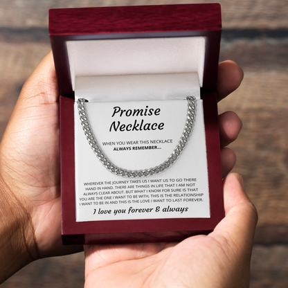 Promise Necklace Cuban Link Chain